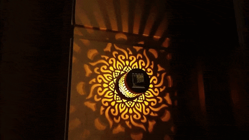 Solar-Powered Outdoor Lamp – Creates Magical Light Patterns