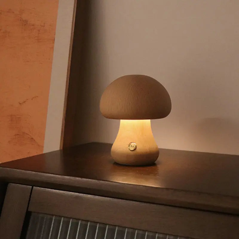 Träsvampslampa LED – Touchstyrd Nattlampa i Nordisk Design Hemviro