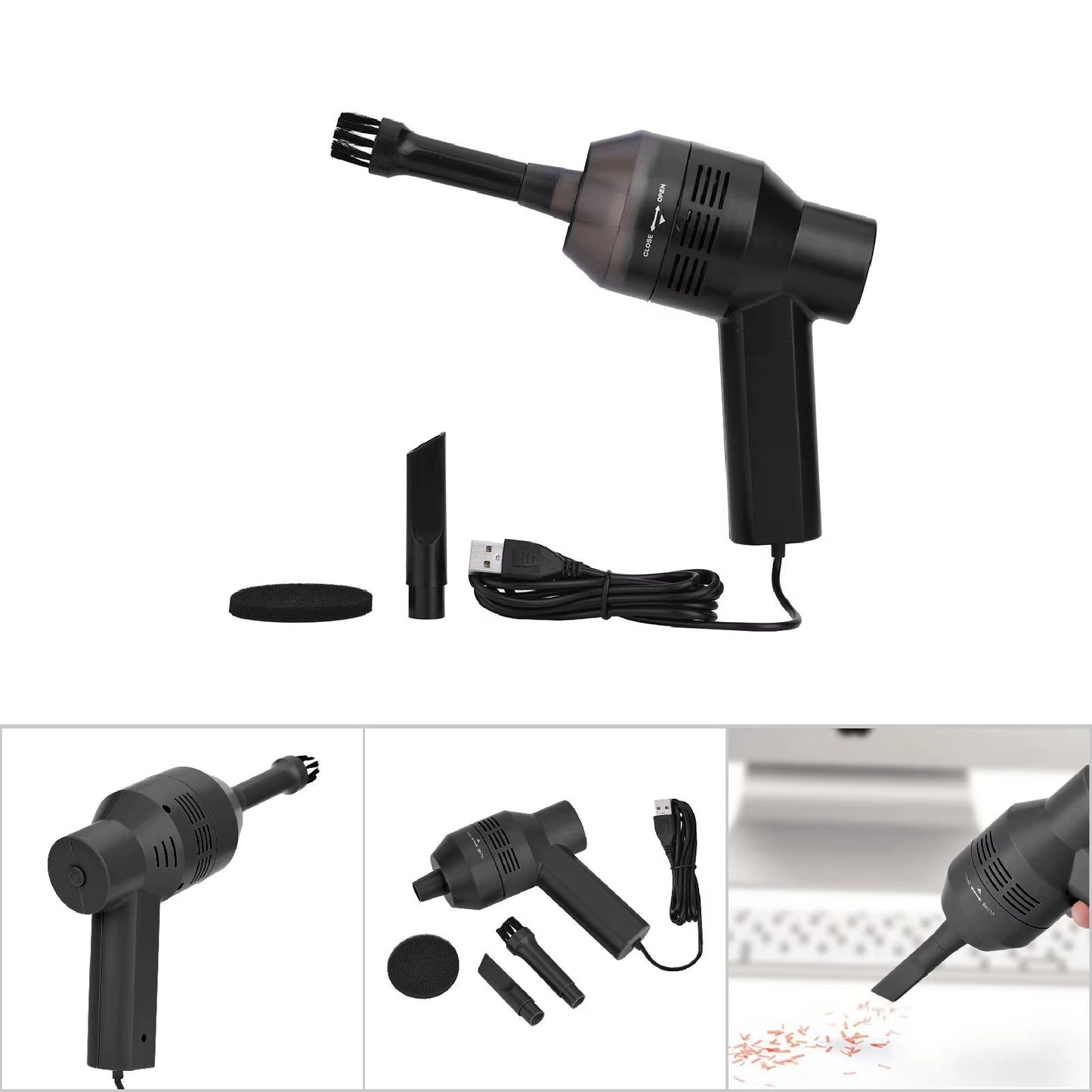 AirBlast™ – Cordless Electric Air Duster & Mini Vacuum Cleaner
