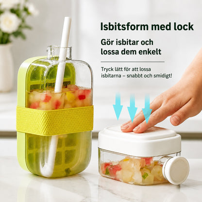 IceBottle™ – Vattenflaska med Inbyggd Isbitsform