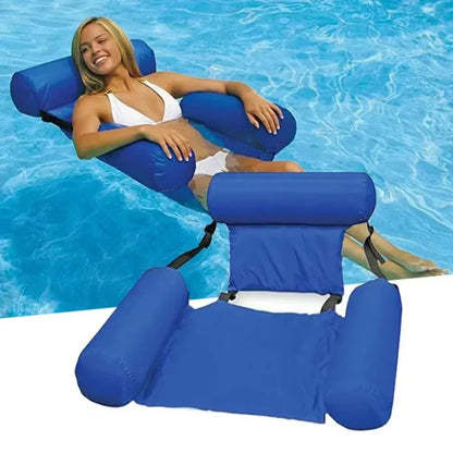 Floating Pool Lounge Chair – Inflatable Pool Armchair with Backrest