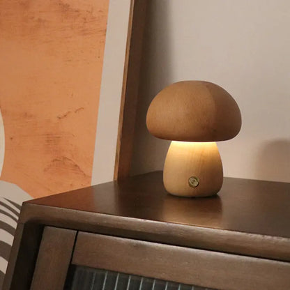 Träsvampslampa LED – Touchstyrd Nattlampa i Nordisk Design Hemviro