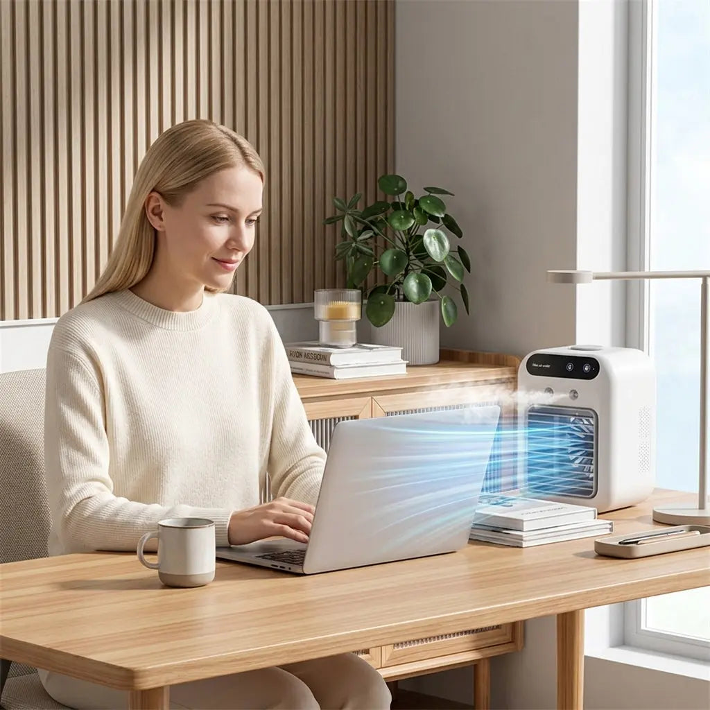 Mini Air Cooler™ – Portabel luftkylare med vattenkylning för hem, kontor & bil Hemviro