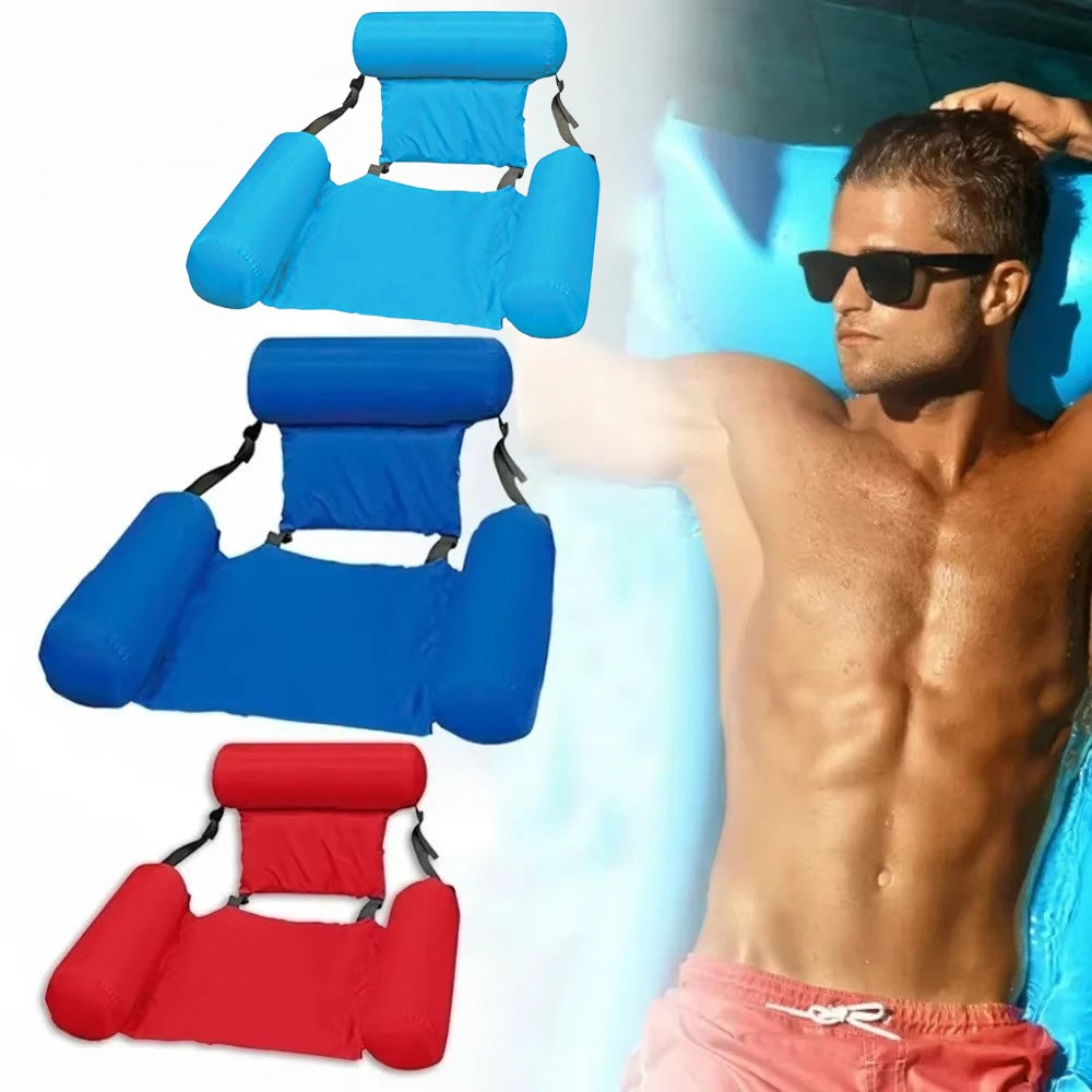 Floating Pool Lounge Chair – Inflatable Pool Armchair with Backrest